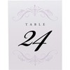 Classic Flourish Wedding Table Numbers, Lavender, 1-25, Double Sided, Tent