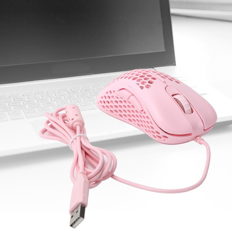 Wired Mouse Hollow Hole Design 3200dpi Lightweight NonSlip Optical Gaming
