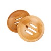 2Pcs Natural Wooden Bamboo Soap Dish Round Storage Holder for