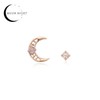 [Custom Made] Virgo Dear Moon Sapphire Unbalanced Constellation Earrings OTE120618B