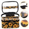 Ipetboom Sunflower Skincare Bag Makeup Bag Zipper Large Capacity Toiletry