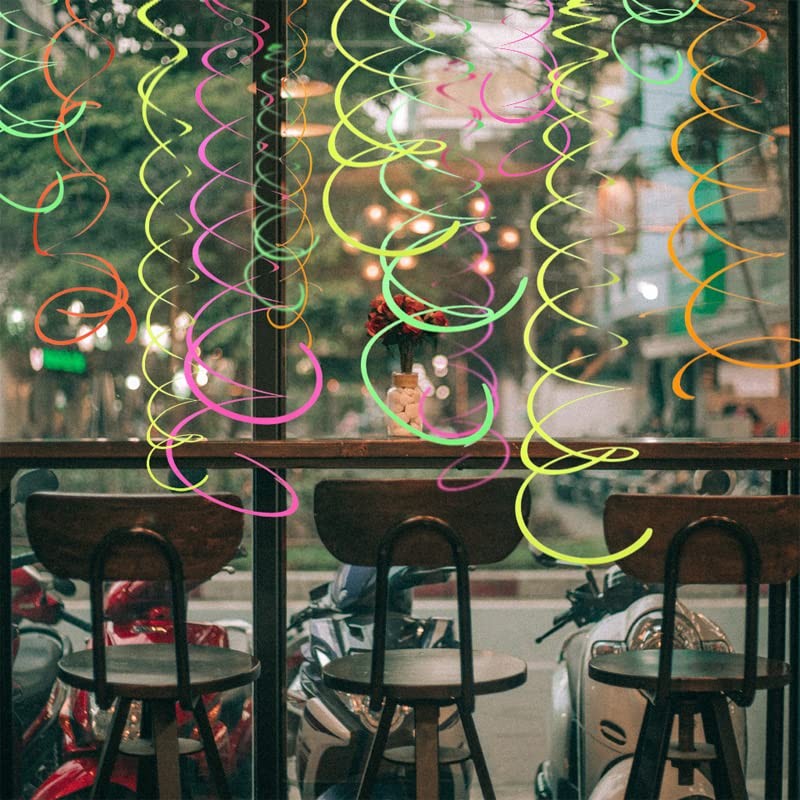 Silars Pendenti a Spirale Neon, 10pz decorazione, Stelle Filanti per