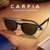 CARFIA Modern Retro Polarized Sunglasses for Men Hand-crafted Acetate Frame