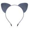 Bonnie Z. Leonardo Fine Velvet Cat Ears Headband Grey-CA
