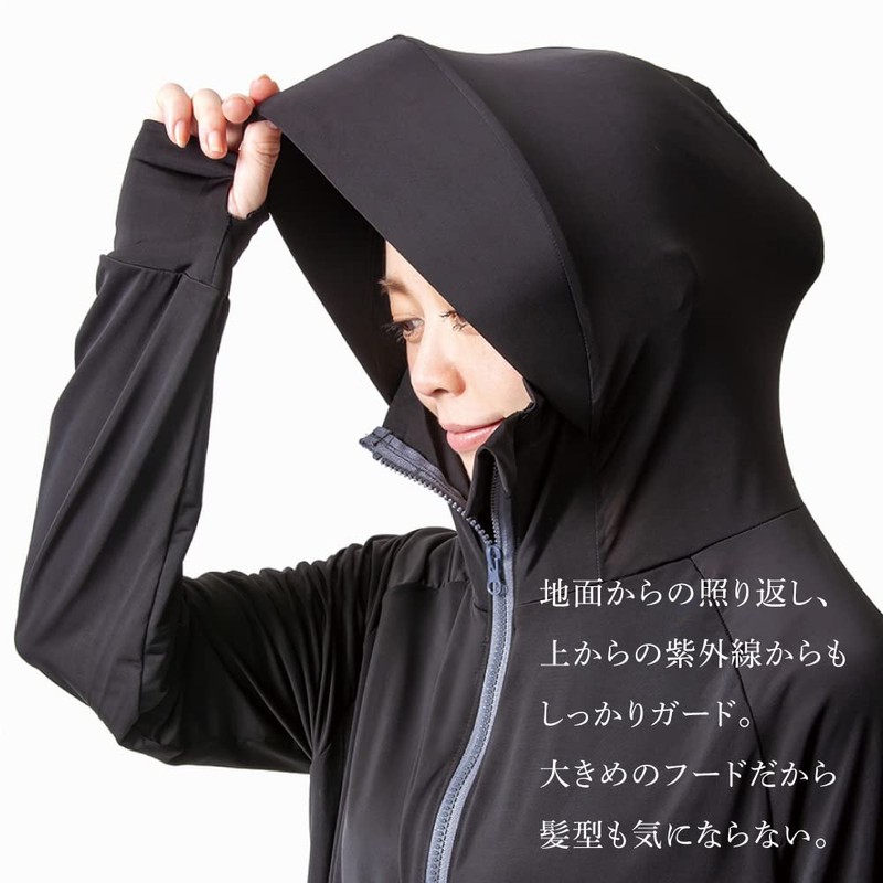 Alphax Rash Guard UV Protection Hoodie Shine, L Size