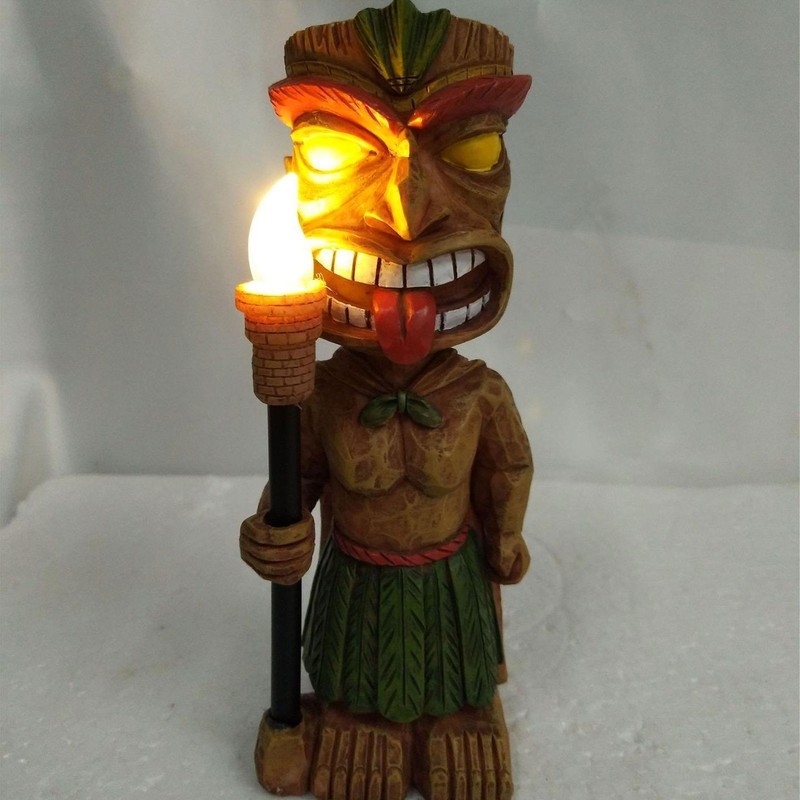 Solar Garden Outdoor Light Torch Figurine Warm Light Landscape Ground