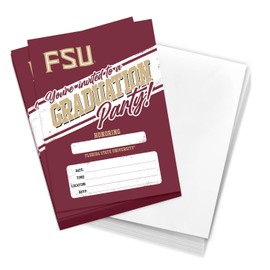 Desert Cactus Florida State University Graduation Party Invitations Seminoles FSU 5x7 Grad Invites Cards Celebration 10 Count With Envelopes