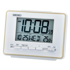 SEIKO Easton Digital Everything Alarm Clock, White