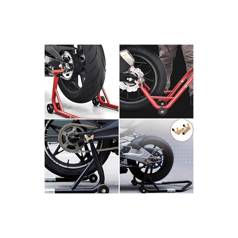 2 Pcs Motorcycle Stand Adapter Rear Wheel V Shaped Bracket