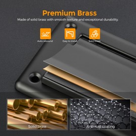 Mail Slot for Front Door, Door Mail Slot Solid Brass 13 Inch with Solid Brass Internal Frame, Matte Black,1 Pack