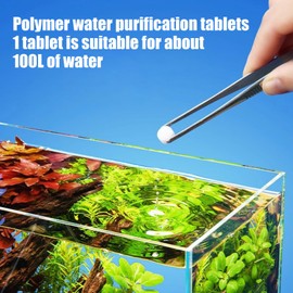 Water Purifying Tablets | 1 Bottle Fast Aquarium Water Filter | Safe Aqua Tablets, Natural Fish Tank Accessories Supplies for Improves Water Quality
