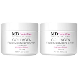 MD Selections Collagen Face Moisturizer Peptide - Anti-Wrinkle Facial Moisturizer For Face - Niacinamide, Deeply Hydrating Peptide Complex Cream, Facial Skin Care Products For Dry - 2Oz (Pack of 2)