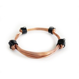 African Elephant Knot Bracelet - 4 Knot BLACK & COPPER Color Metal V2 made in Zimbabwe