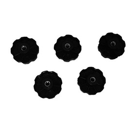 5 pcs Black 8 Star Knob, Female 3/8 -16