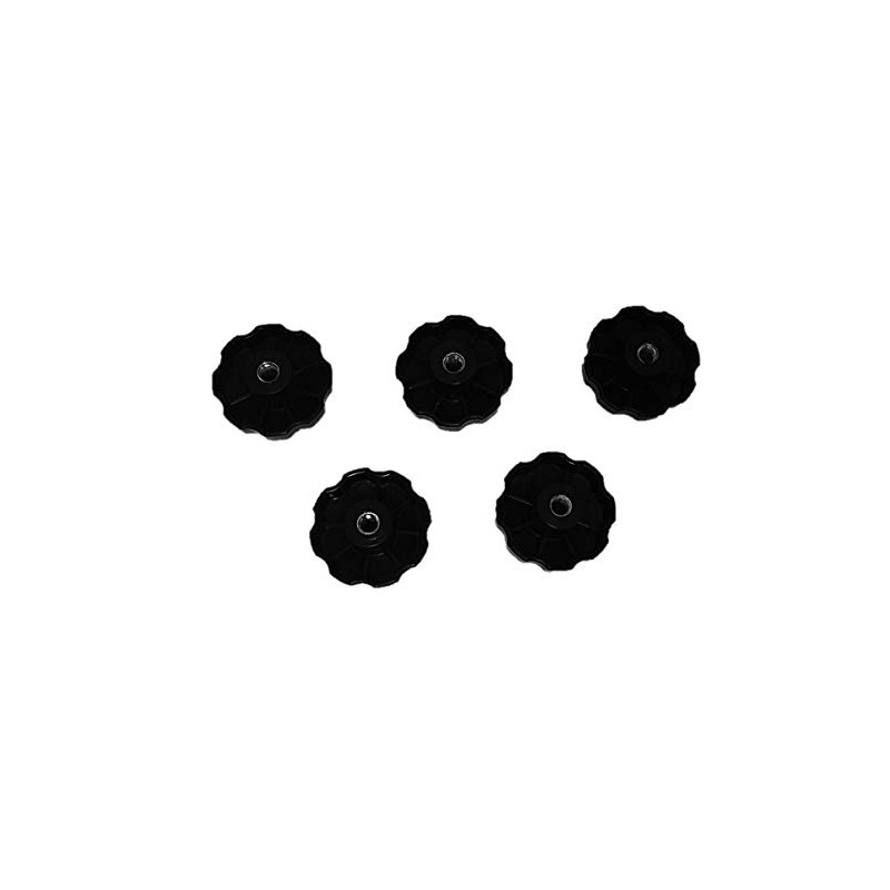 5 pcs Black 8 Star Knob, Female 3/8 -16