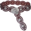 Heyjoin Oval Disc Belt for Women Wide Leather Concho Belts