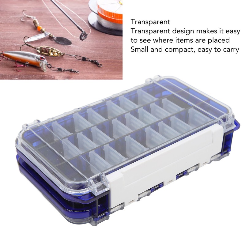Fishing Lure Box Double Sided Detachable Transparent Waterproof Multi Purpose