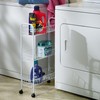 Household Essentials 05121 Slim Line 3-Tier Metal Storage Cart |