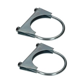 KOTARBAU® Set of 2 U-bolt clamp 83 mm exhaust pipe clamp pipe clamp U-bolt for mounting antenna pipes masts universal clamp for pipe connections