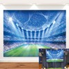 Soccer Field Backdrop Stadium Soccer Competition Fans Night Spotlight Background