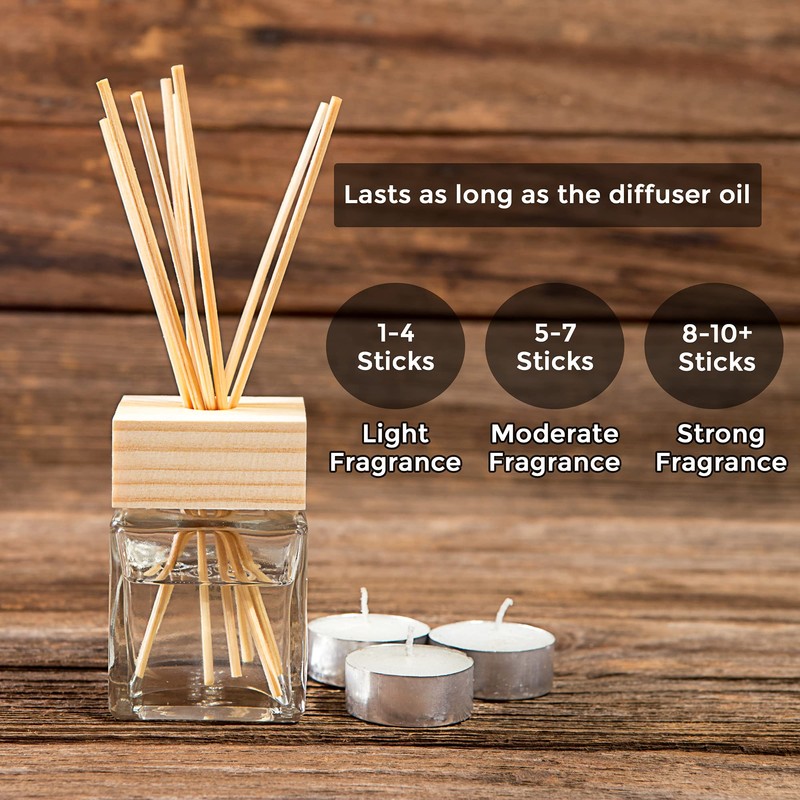 Reed Diffuser Sticks – 100 pcs of Black Rattan Essential