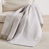 Levtex Home - Tobago Stripe Taupe - Quilted Throw -