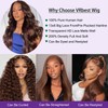 VRBest Chocolate Brown Lace Front Wigs Human Hair Pre Plucked