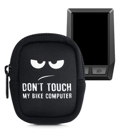 kwmobile Tasche kompatibel mit Bosch Kiox/Kiox 300 - Bike GPS Hülle Don't Touch my bike Computer Weiß Schwarz