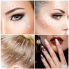 OIIKI 4 Sheets Mini Gems Stickers, Face Jewels Stick on,