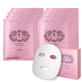 Dr. Elli Dr.eri Beauty White Mask, 10 x 0.7 fl oz (20 ml), Developed by Beauty Dermatologists, Proteoglycan, Arbutin, Skin Care, Beauty Serum, Sheet Mask, Face Pack, Moisturizing, Dry, Hypoallergenic, Sensitive Skin, Made in Japan