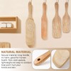 Slotted Spurtle - 33cm Wooden Kitchen Utensils, Includes Wooden Spoons