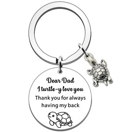 SDOFY Turtle Dad Gifts from Daughter Son, Easter Fathers Day Birthday Gifts for Dad Father Daddy Presents Turtle Keyring