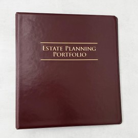 Estate Planning Portfolio/HOMEOWNER'S DOCS 3-Ring Binders – Leather Like Feel with Gold Debossed Title. Dividers and Sheet Protectors Included (Estate Planning Portfolio, Burgundy, 1 1/2" Capacity)