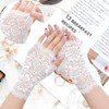 TeeYee Women's Elegant Lace Fingerless Mesh Lace Gloves Lace Gloves