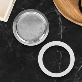 Cloudpower Silicone Gaskets Replacement Silicone Seals Airtight Silicone Gasket Sealing Rings For Coffee Espresso Moka Stovetop Pot Silicone(9 cup+sieve)