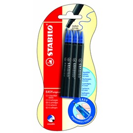STABILO EASYoriginal Refill Cartridge Medium Pack of 6 Blue (Erasable)