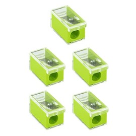 KUM AZ1022216-G - Pencil Sharpener with Container, Micro K1 Green, Pack of 5, Small Sharpener