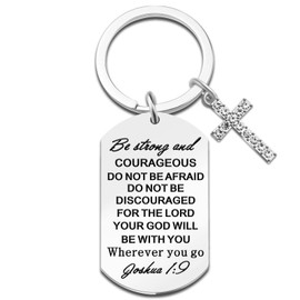 ibiwe Cross Keychain Christmas Mens Stocking Stuffer for Women Men Bible Keychain Christian Keychain Encouraging Gifts for Women Inspirational Positive Bible Verse Key chain for Men