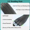 Gray Braiding Hair Pre stretched Hypoallergenic Braiding Hair Extensions