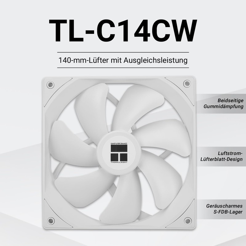 Thermalright TL-C14CW High Performance CPU PWM Fan Case Fan PC