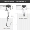 Ceiling Curtain Track, Curtain Track with Roller Hooks, 6ft -