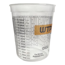 WTP TOOLS Paint Mixing Cups Quart (32oz) Automotive Marine Boat Mixer Full - Box of 100 Each - Cups are Calibrated with Multiple Mixing Ratios (1-1) (2-1) (3-1) (4-1) (8-1) Box of 100 Cups
