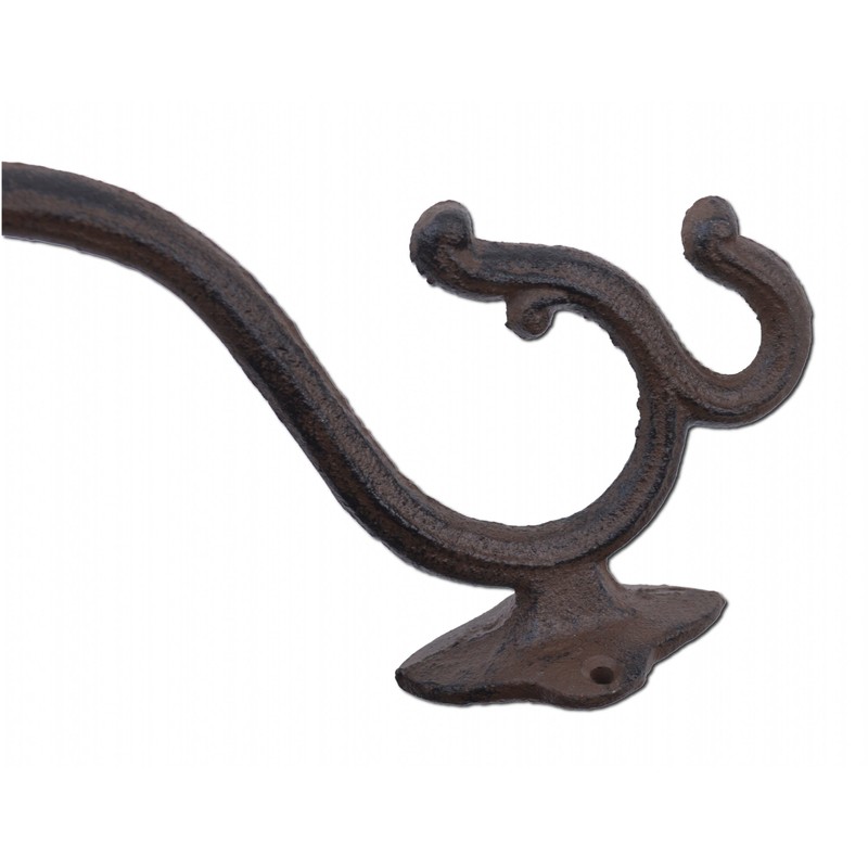 FLAG EMOTES Wall Mount Triple Hook Victorian Style Coat Hat