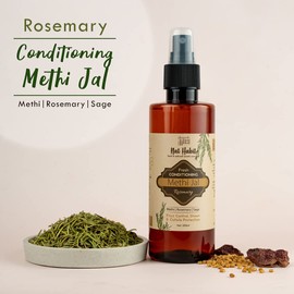 Nat Habit Rosemary Conditioning Methi Jal (Hair Serum, Hair Spray) | Hair Growth, Hairfall Control, Hair Smoothening, Softening | Frizzy Hair Treatment | Ayurvedic, Herbal | with Apple Cider Vinegar