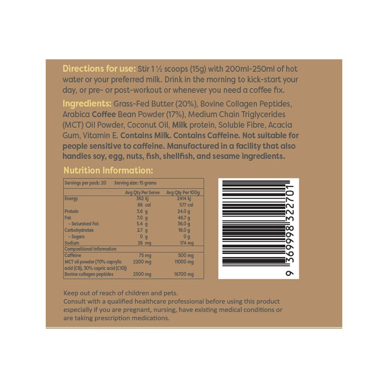 Brain and Brawn Collagen Keto Coffee (With MCT C8 &
