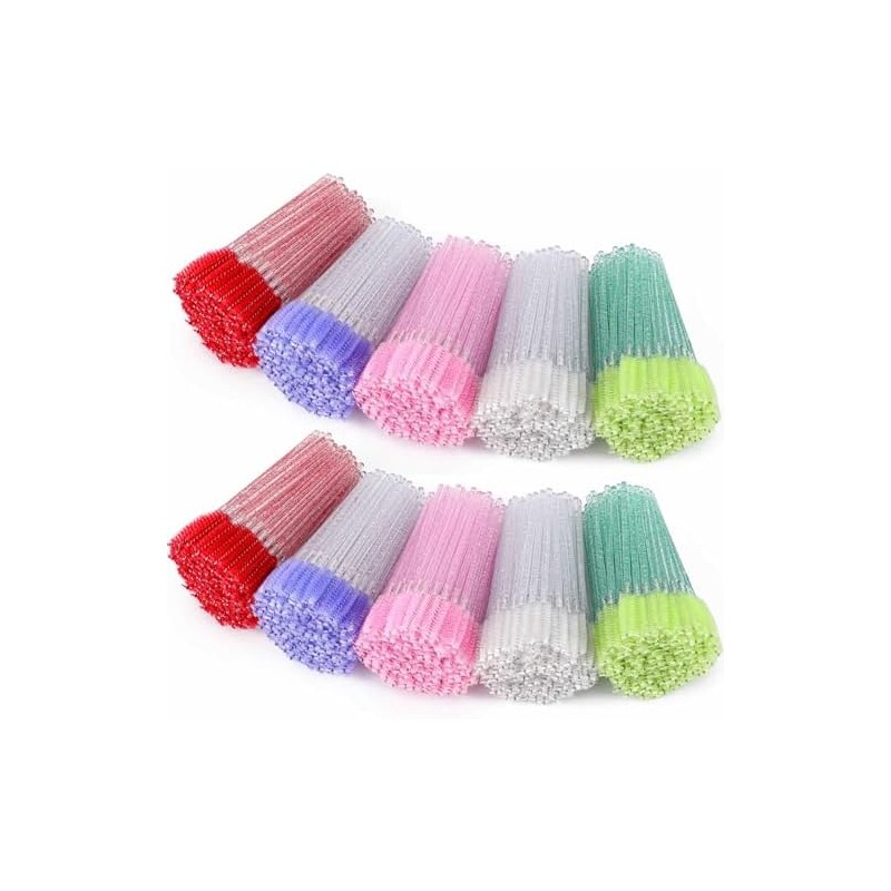 Tbestmax 1000 Varitas de Mascara Desechables Cepillos de Pestañas Spoolies
