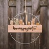 Dried Flower Wreath, Door Wreath, Dried Flowers, Welcome Sign (Dried