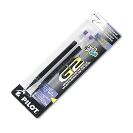 Pilot, G2 Gel Ink Refills, Fine Point 0.7 mm, Purple, Pack of 2