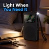 Portable AM/FM/SW Pocket Radio with LED Flashlight, 3.5mm Headphone Jack