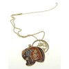 Brown Elephant Pendant Necklace with Magnifier Reading Lens